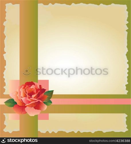 abstract background with red rose