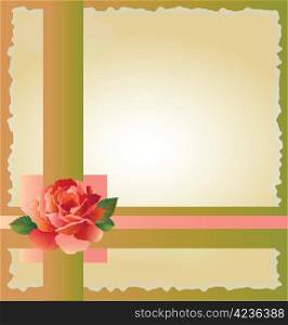 abstract background with red rose