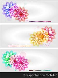 Abstract background with reddish banners