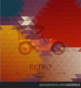 Abstract background with retro automobile