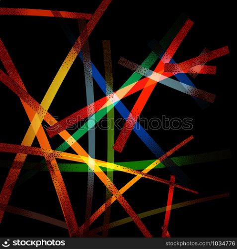Abstract background with retro colorful lines and dotwork shades