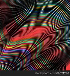Abstract background with retro colorful lines flow ornament