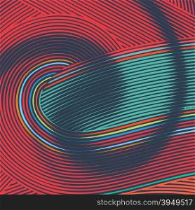 Abstract background with retro colorful lines flow ornament. Abstract background with colorful lines. Colorful background design. Background with abstract wavy lines. Striped background