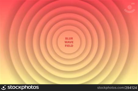 Abstract background with round ripple field. Modern volumetric template for design. Vector. Abstract volumetric background