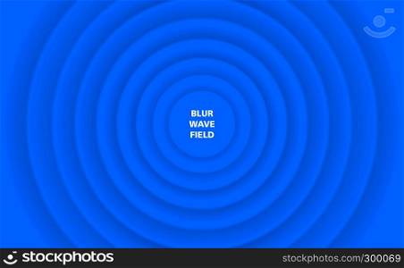 Abstract background with round ripple field. Modern volumetric template for design. Vector. Abstract volumetric background