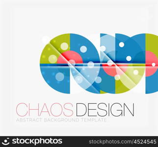 Abstract background with round shapes. Abstract background with round color shapes and light effects. Vector illustration