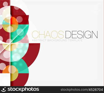 Abstract background with round shapes. Abstract background with round color shapes and light effects. Vector illustration