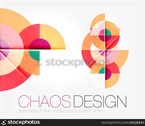 Abstract background with round shapes. Abstract background with round color shapes and light effects. Vector illustration