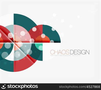 Abstract background with round shapes. Abstract background with round color shapes and light effects. Vector illustration