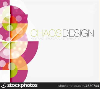 Abstract background with round shapes. Abstract background with round color shapes and light effects. Vector illustration