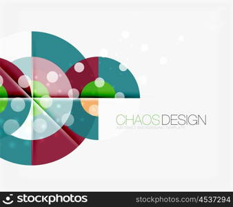 Abstract background with round shapes. Abstract background with round color shapes and light effects. Vector illustration