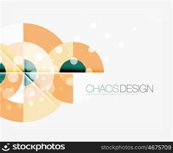 Abstract background with round shapes. Abstract background with round color shapes and light effects. Vector illustration