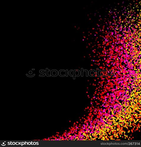 Abstract background with scattered colorful confetti dots