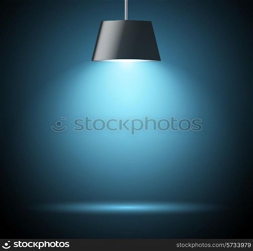 Abstract background with spot light in blue color