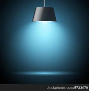 Abstract background with spot light in blue color