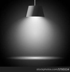 Abstract background with spot light in gray color . Abstract background with spot light