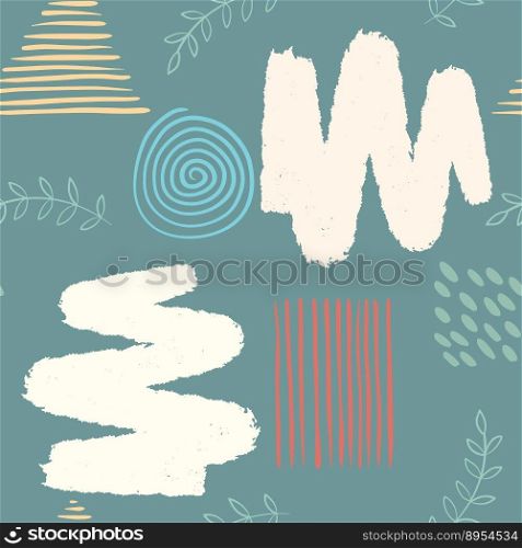 Abstract background with stains, strokes and splashes of paint. Modern background. Futuristic seamless pattern. Print for textiles, wallpaper, packaging. Vector illustration
