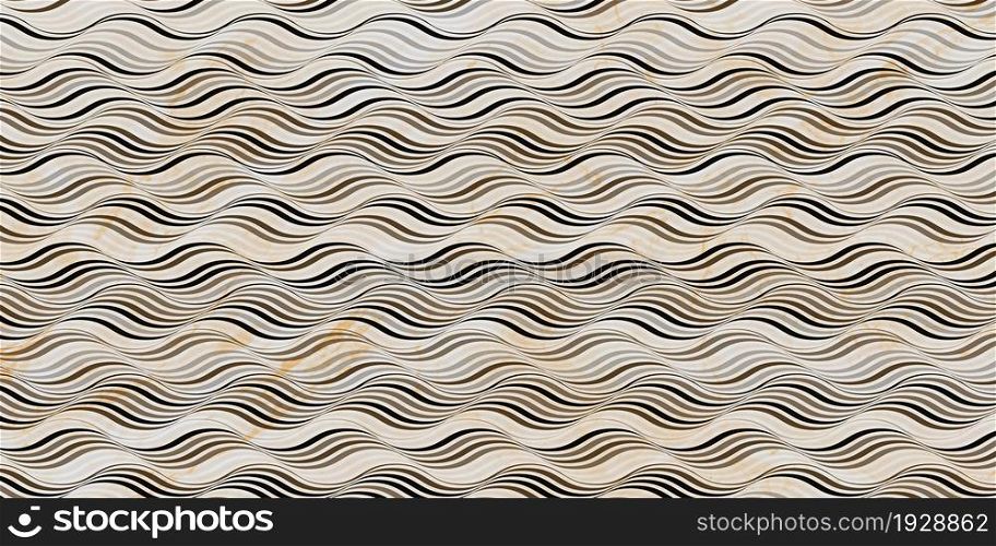 Abstract background with stripes waves lines. Design modern luxury of gold and marble texture