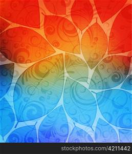 abstract background with stylized leaves and ornament. eps10 vector