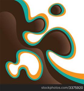Abstract background with stylized liquid shape