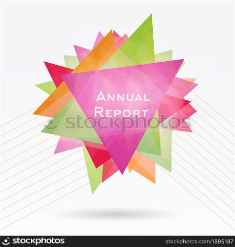 Abstract Background with Triangles and Lines. Annual Report Concept. Vector Illustration