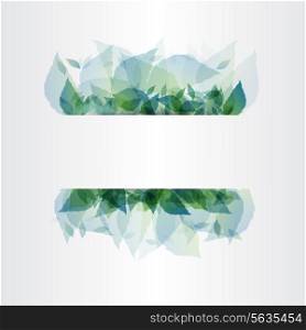 Abstract background with various leaf shapes