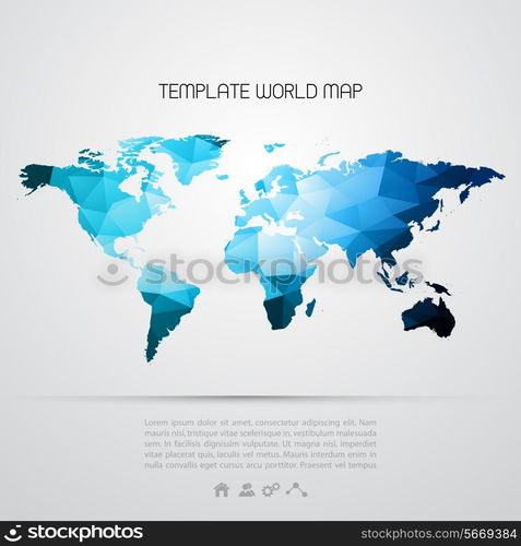 Abstract background with vector world map