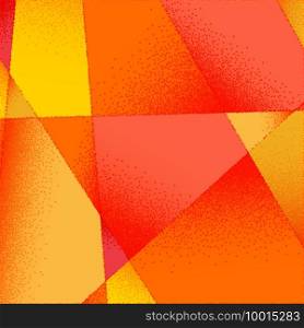 Abstract background with vibrant colors and retro styled vintage dotwork gradients on triangular grid