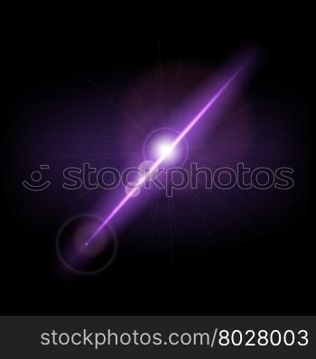 Abstract background with violet lens flare, stock photo