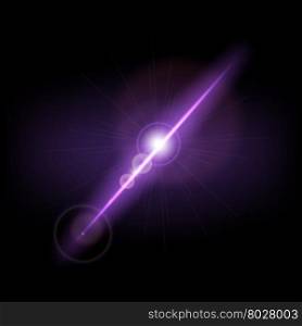 Abstract background with violet lens flare, stock photo