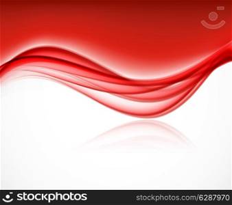 Abstract background with wave in red color