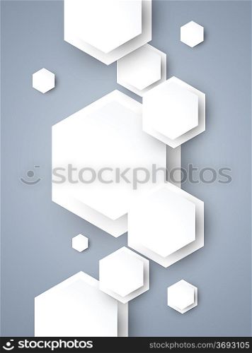 Abstract background with withe hexagons