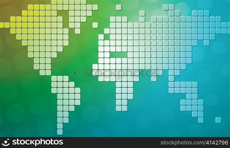 abstract background with world map