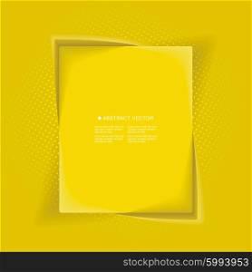 Abstract background with yellow box, frame, banner. Template for a text.
