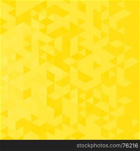 Abstract background with yellow triangles. Abstract background with yellow triangles. Polygonal design. Vector illustration.