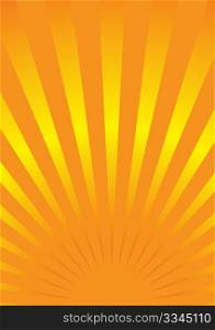 Abstract Background - Yellow Sun Rays on Gradient Background
