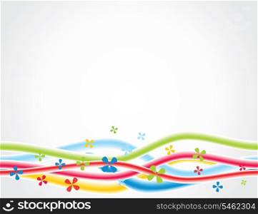 Abstract background4. Abstract background with Flowers. A vector illustration