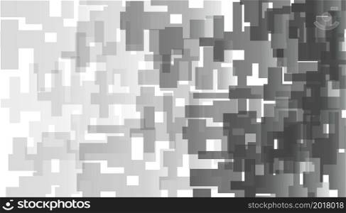 Abstract banner background with gradient shapes, Dynamic shape composition. black and white vector template design