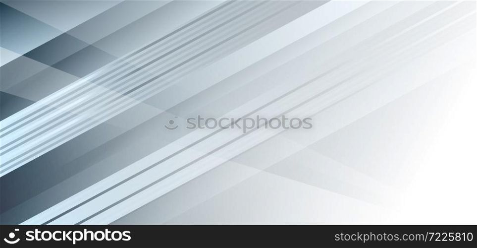 Abstract banner geometric white and grey diagonal background. You can use for ad, poster, template, business presentation. Vector illustration