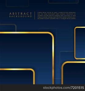 Abstract banner luxury gold metallic design square curve style. vector illustration.