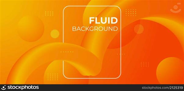 Abstract banner orange liquid flow modern fluid background. Shapes for cover poster, template landing page,coverbook. vector art illustration