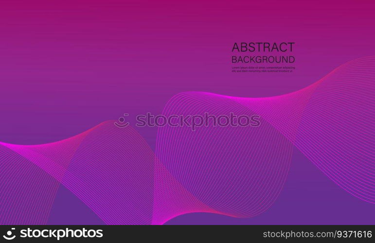 Abstract banner vector template. Minimal background with wavy lines for facebook cover. vector illustration