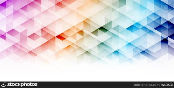 Abstract banner web geometric colorful hexagon pattern on white background with space for your text. Vector illustration