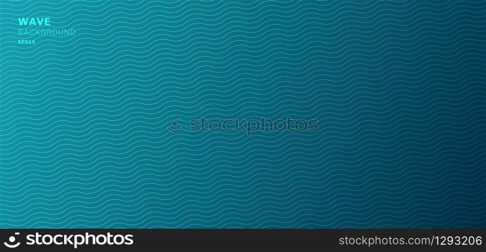Abstract banner web template blue wave lines pattern background and texture. Vector illustration