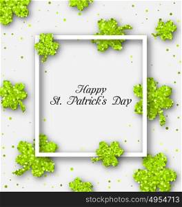 Abstract Banner with Clovers for Happy St. Patricks Day. Illustration Abstract Banner with Clovers for Happy St. Patricks Day - Vector