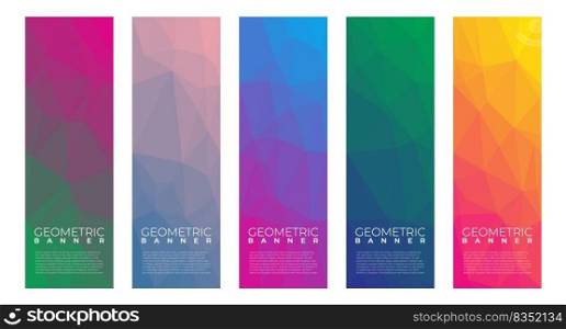 Abstract banner with polygon background. Templates or website headers. Design element. Low poly background. Banner vector