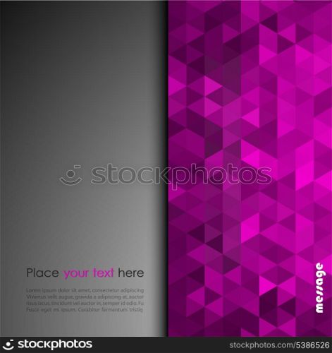 Abstract banner with triangle shapes