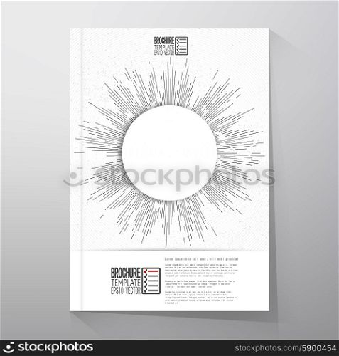Abstract banner with vintage style star burst, retro vector design. Brochure, flyer or report for business.