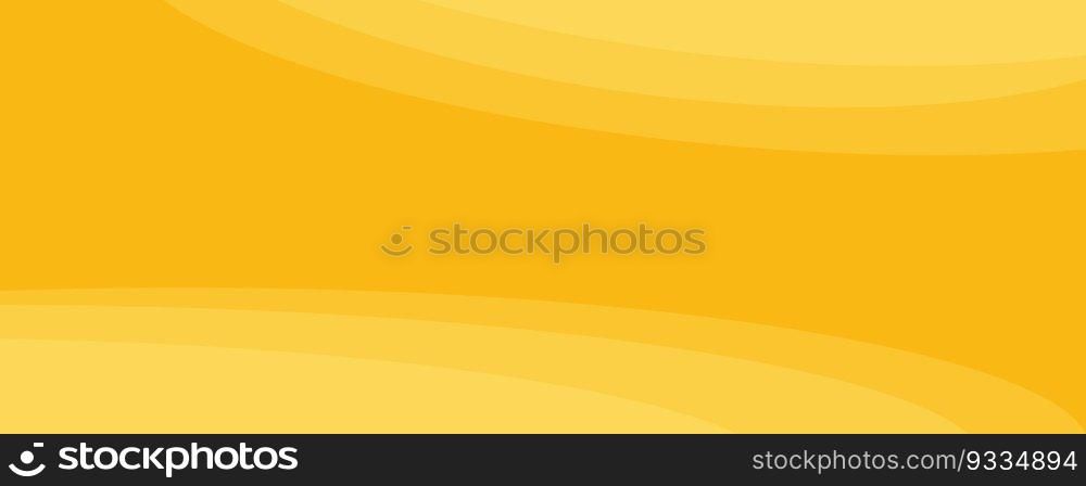 Abstract banner, yellow waves, vector. Colored background with waves.