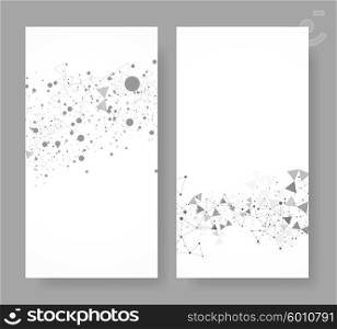 Abstract banners vector. Abstract banners with triangles and circles vector illustration